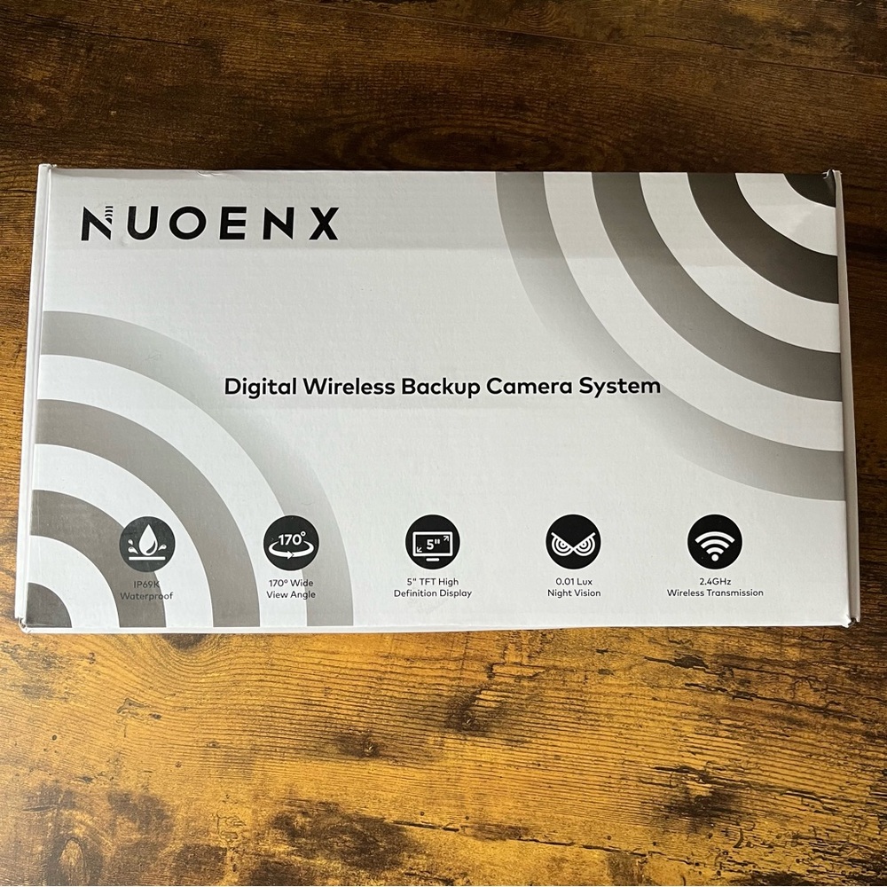 Nuoenx Wireless Digital Backup Camera System For RV, 5”‎ HD Display Open Box